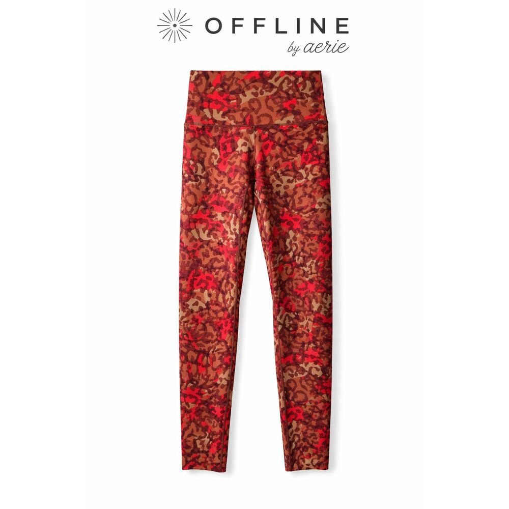 Offline by Aerie Leopard High Rise Leggings XS Animal‎ Print Athleisure Yoga